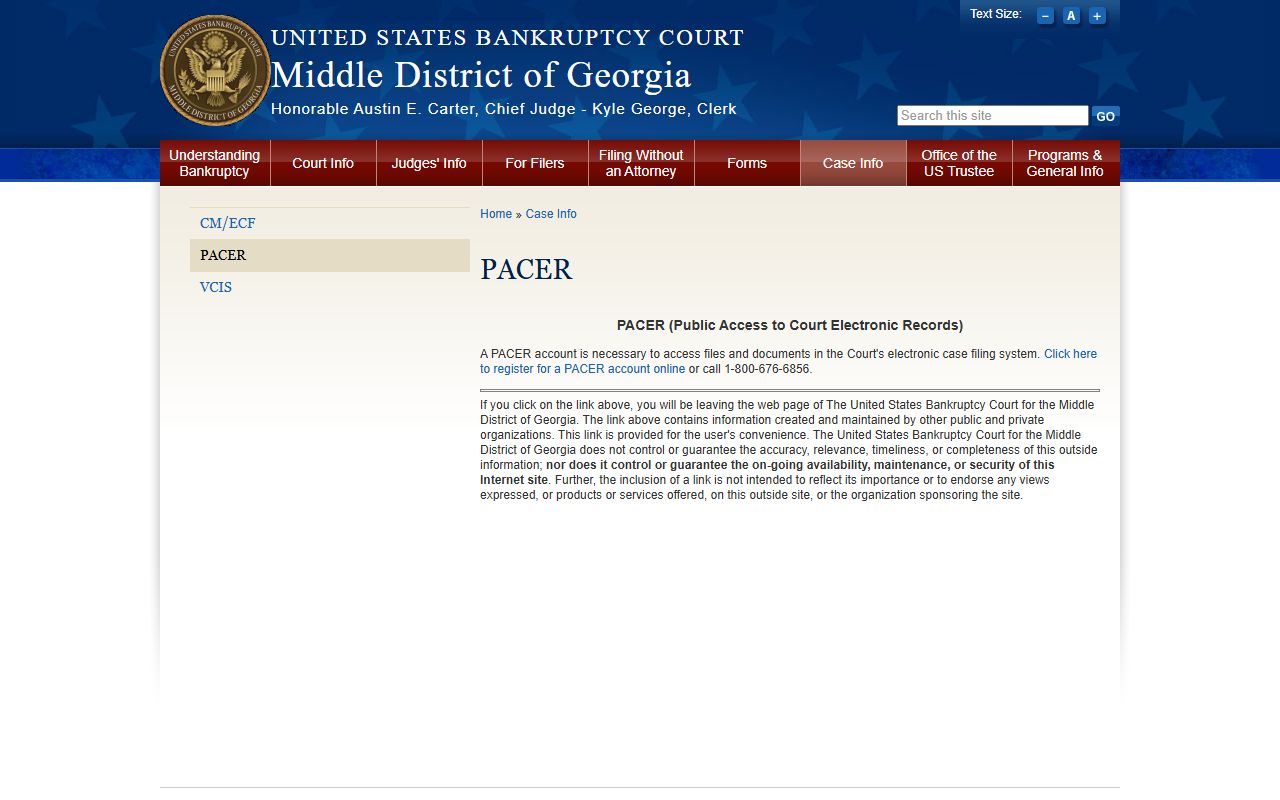 Hart County bankruptcy court records Middle District of Georgia