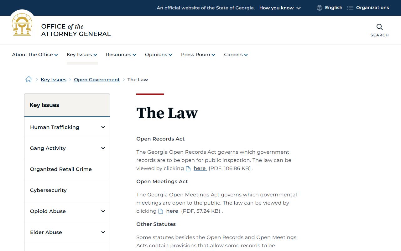Hart County court records Georgia open government law